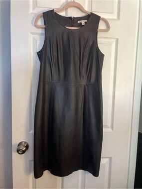 Banana republic 100% leather shift dress